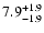 $\rm 7.9_{-1.9 }^{+1.9 }$
