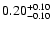 $\rm0.20_{-0.10 }^{+0.10 }$
