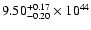 $\rm 9.50_{-0.20 }^{+0.17 }\times10^{44}$