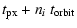 $\displaystyle t_{\rm px} + n_i ~ t_{\rm orbit}$