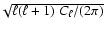 $\!\sqrt{\ell(\ell+1)\;C_\ell/(2\pi)}$