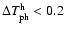 $\Delta T_{\rm ph}^{\rm h} < 0.2$