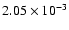 $2.05\times 10^{-3}$
