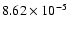 $8.62\times 10^{-5}$