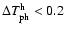 $\Delta T^{\rm h}_{\rm ph} < 0.2$
