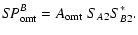 $\displaystyle S\!P_{\rm omt}^B = A_{\rm omt}\;S_{A2}S_{B2}^*.$