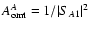 $A_{\rm omt}^A = 1/\vert S_{A1}\vert^2$