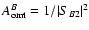 $A_{\rm omt}^B = 1/\vert S_{B2}\vert^2$