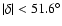 $\vert\delta\vert < 51.6^\circ$