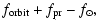 $\displaystyle f_{\rm orbit} + f_{\rm pr} - f_{\odot},$