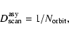 \begin{displaymath}%
D^{\rm asy}_{\rm scan} = {1 / N_{\rm orbit}},
\end{displaymath}