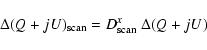 \begin{displaymath}%
\Delta(Q +jU)_{\rm scan} = D_{\rm scan}^x\;\Delta(Q +jU)
\end{displaymath}