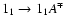 $1_1\to1_1A^{\mp}$