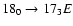 $18_{0}\to17_{3}E$
