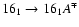 $16_{1}\to16_{1}A^{\mp}$