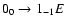 $0_{0}\to1_{-1}E$