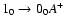 $1_{0}\to0_{0}A^+$