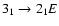 $3_{1}\to2_{1}E$