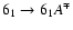 $6_{1}\to6_{1}A^{\mp}$