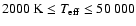 $2000~{\rm K} \leq T_{\rm eff} \leq 50~000$