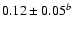 $0.12\pm0.05^b$