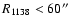 $R_{1138} < 60\hbox{$^{\prime\prime}$ }$
