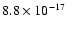 $8.8 \times 10^{-17}$