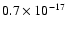 $0.7 \times
10^{-17}$