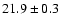 $21.9 \pm 0.3$