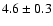 $4.6 \pm 0.3$
