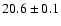 $20.6 \pm 0.1$