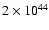 $2 \times 10^{44}$