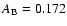 $A_{\rm B} = 0.172$