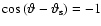 $\cos{(\vartheta - \vartheta_{\rm s})} = -1$