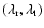 $(\lambda_{\rm r}, \lambda_{\rm t})$