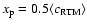 $x_{\rm p} = 0.5 \langle c_{{\rm RTM}} \rangle$