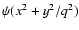 $\psi(x^2 + y^2/q^2)$