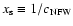 $x_{\rm s} \equiv 1/c_{{\rm NFW}}$