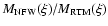 $M_{{\rm NFW}}(\xi)/M_{{\rm RTM}}(\xi)$