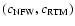 $(c_{{\rm NFW}}, c_{{\rm RTM}})$