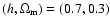 $(h, \Omega_{\rm m}) = (0.7, 0.3)$