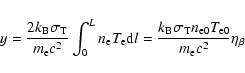 \begin{displaymath}y = \frac{2 k_{\rm B} \sigma_{\rm T}}{m_{\rm e} c^2} \int_{0}...
...a_{\rm T} n_{\rm e 0} T_{\rm e 0}}{m_{\rm e} c^2} \eta_{\beta}
\end{displaymath}