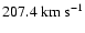 $207.4~\rm km~s^{-1}$