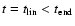 $t = t_{\rm lin} < t_{\rm end}$