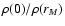 $\rho(0)/\rho(r_M)$