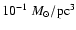 $10^{-1}~M_{\odot}/\rm pc^3$