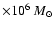 $\times 10^6 ~{M}_{\odot}$