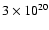 $3\times 10^{20}$