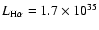 $L_{{\rm H}\alpha}=1.7\times 10^{35}$
