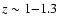 $z \sim 1 {-} 1.3$